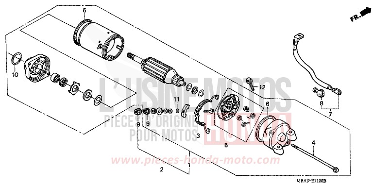 STARTING MOTOR for Shadow Aero NOIR (NH1H) from 1997